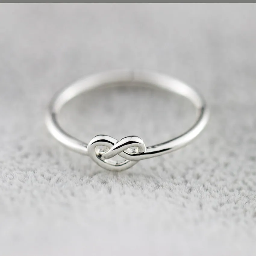Best Gift Simple Knuckle Love Heart Knot Rings For