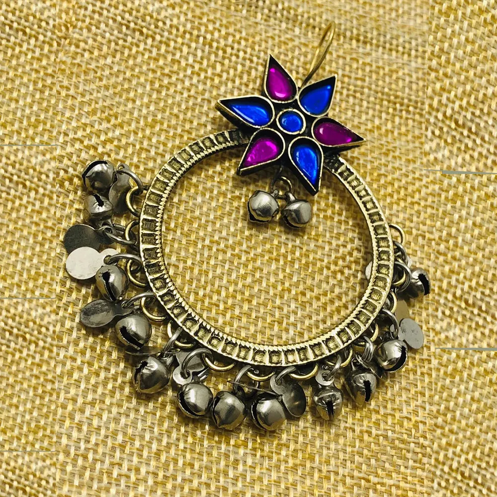 Big Round Hoop Earrings With Bells