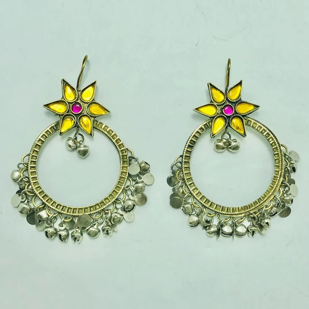 Big Round Hoop Earrings With Bells