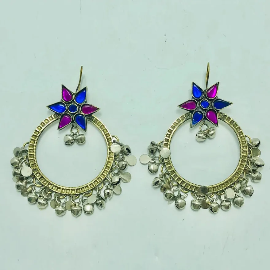 Big Round Hoop Earrings With Bells