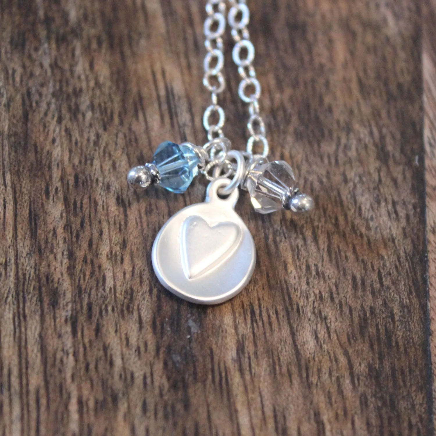 Birthstone Heart Necklace