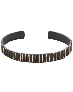 Black Cascade Bronze Cuff Bracelet