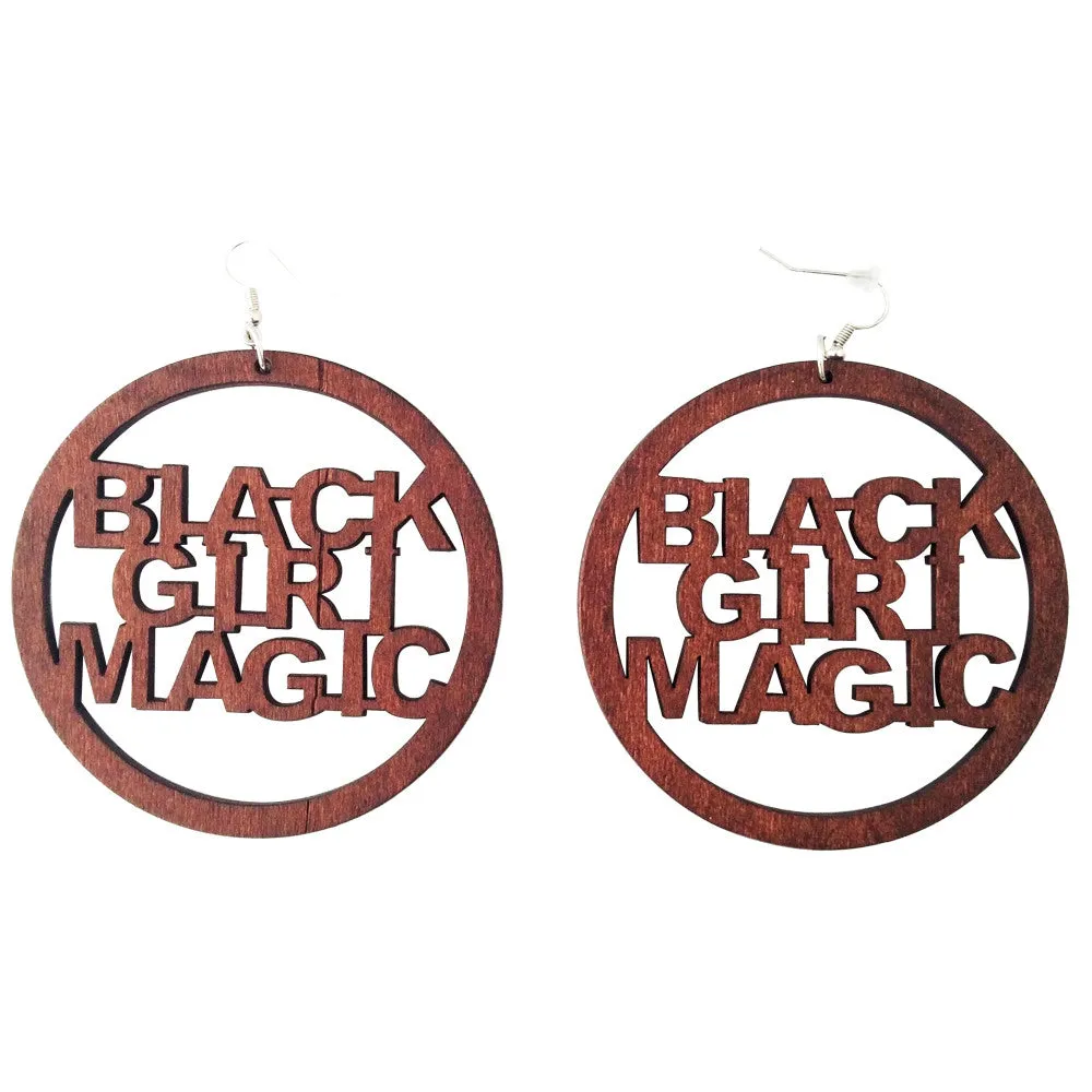 Black Girl Magic Earrings | natural hair earrings | Afrocentric earrings