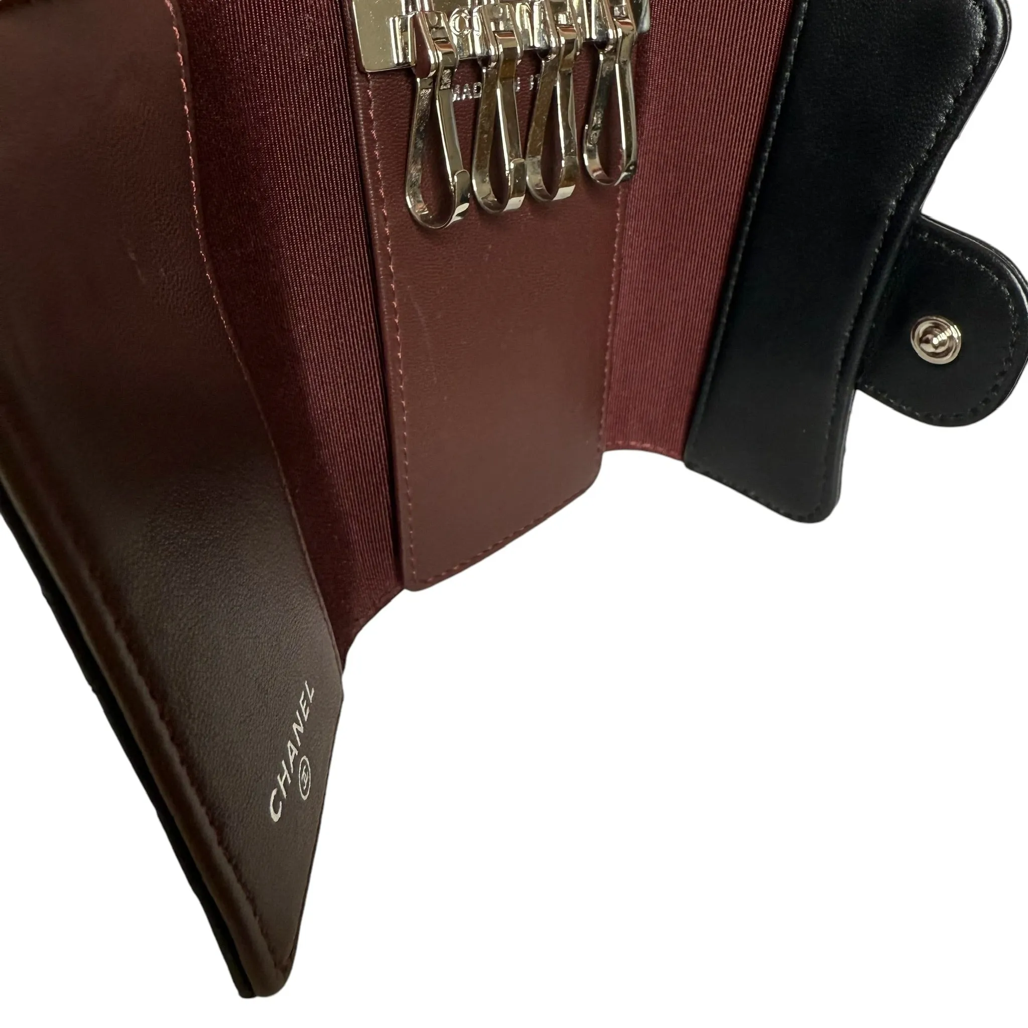 Black Lambskin Key Case
