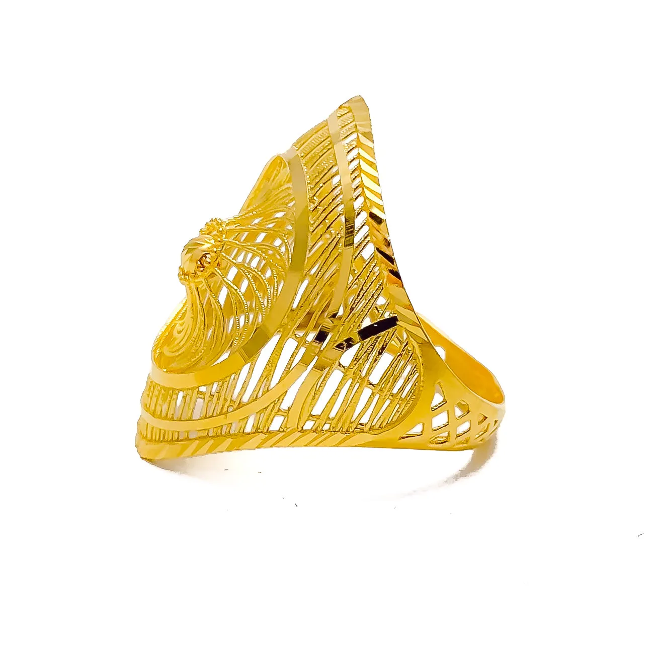 Blooming Flower 21k Gold Ring