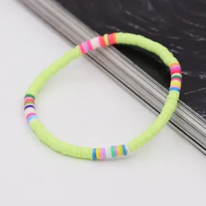 Bracelets for Women Boho Jewelry Colorful Polymer Clay Multicolor Combination Bracelet Wrist Accessories Female Girls Gifts