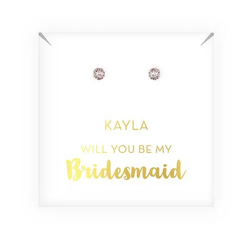 Bridesmaid Stud Earrings - Will you be my