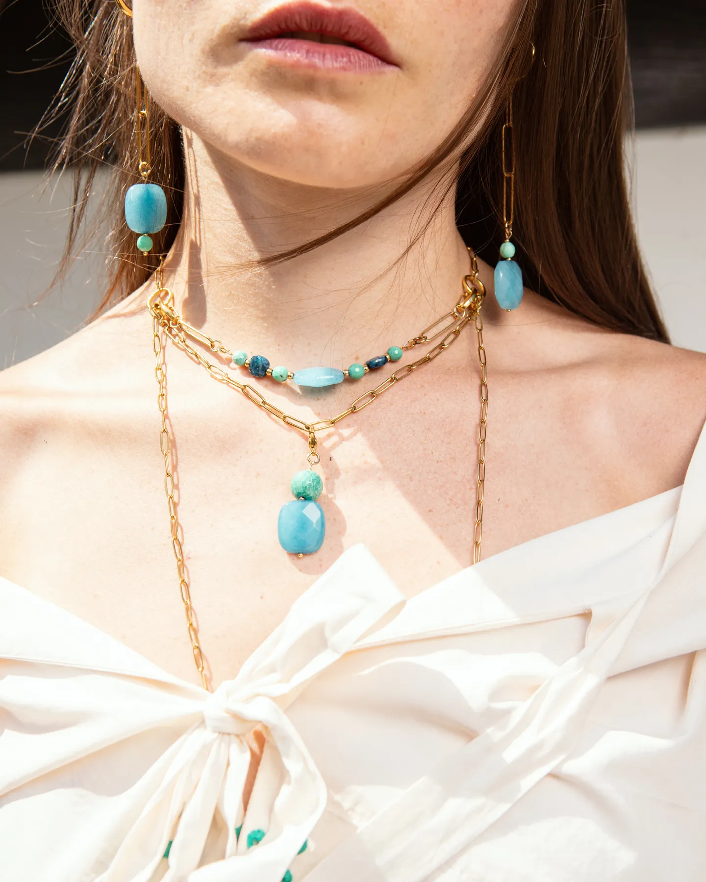 Cat on a Straw Roof Asymmetrical Earrings * gold-toned