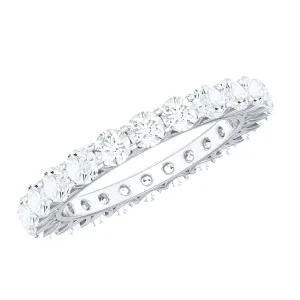 Certified Moissanite Simple Eternity Band Ring