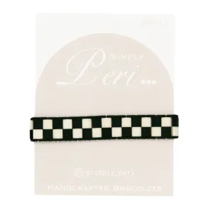 Checkered Bracelet - Black   Cream - FINAL SALE