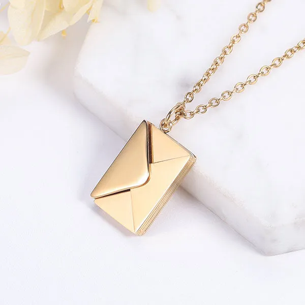 Classic Custom Love Letters Envelope Necklace