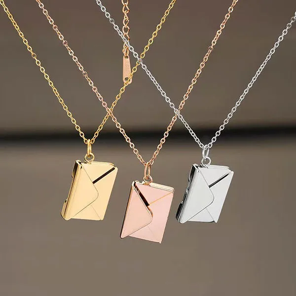 Classic Custom Love Letters Envelope Necklace