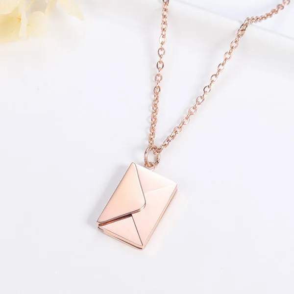 Classic Custom Love Letters Envelope Necklace