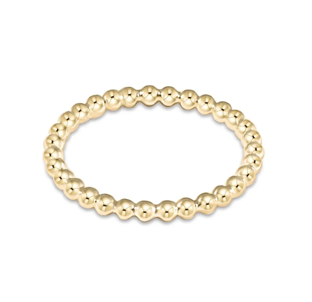 Classic Gold 2mm Bead Ring
