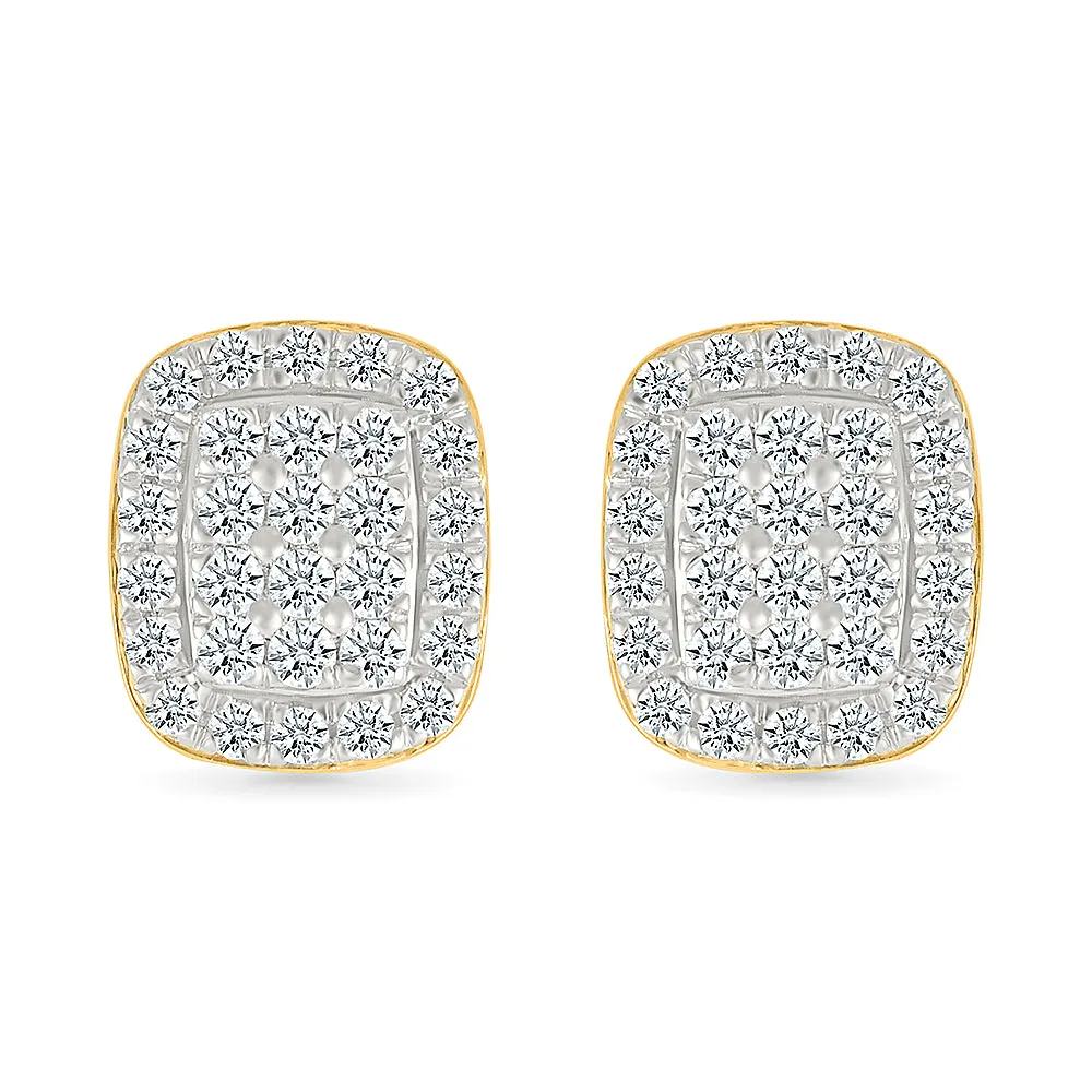 Classic Quad Diamond Stud Earrings