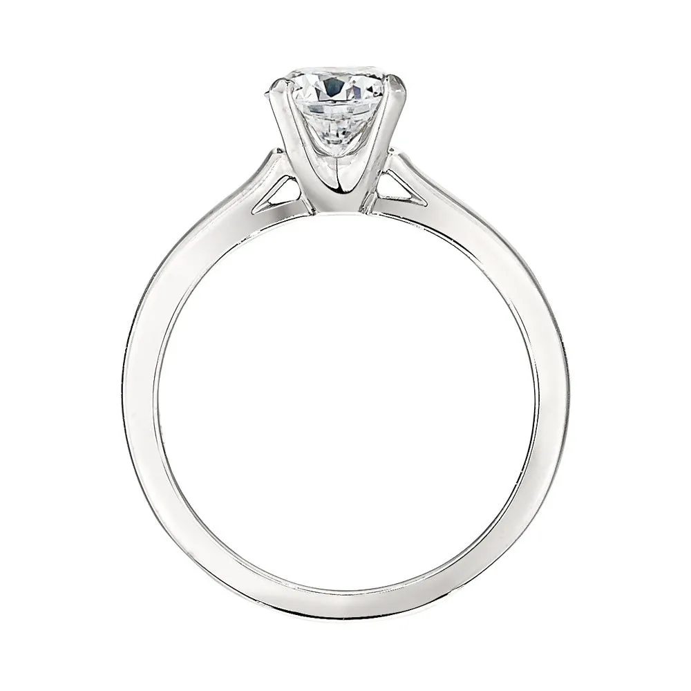 Classic Solitaire Engagement Rings - Open Shoulder Setting