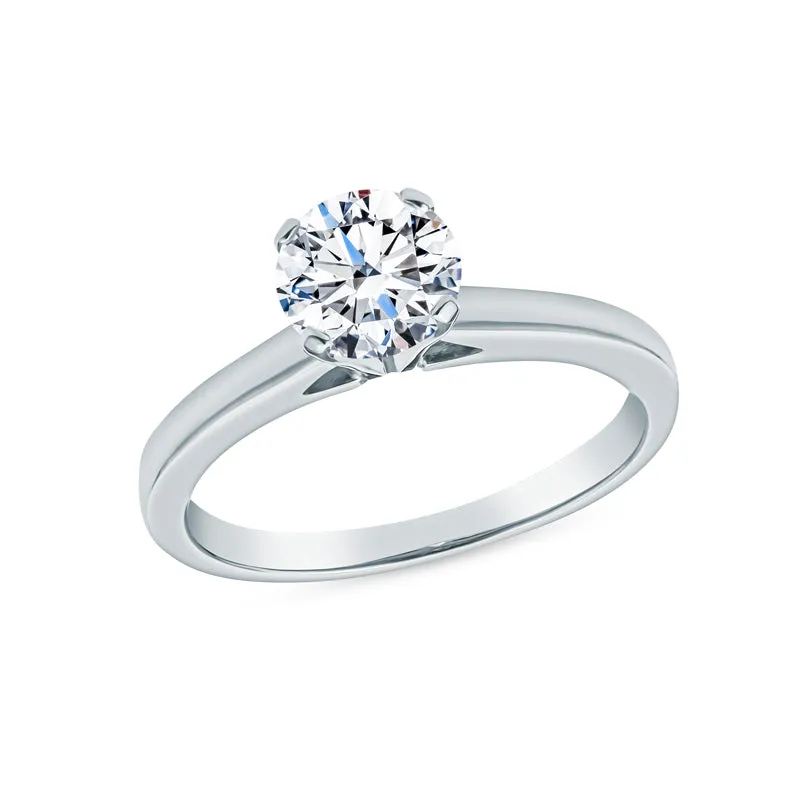 Classic Solitaire Engagement Rings - Open Shoulder Setting