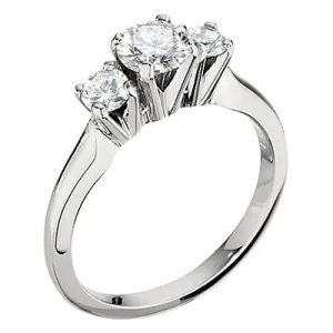 Classic Three Stone Engagement Rings