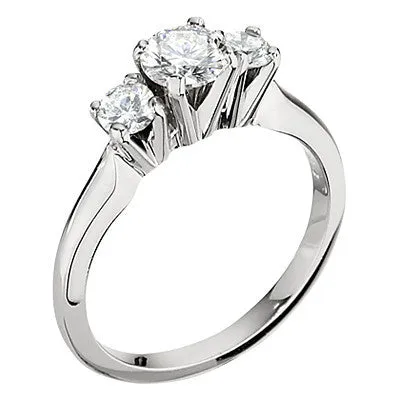 Classic Three Stone Engagement Rings