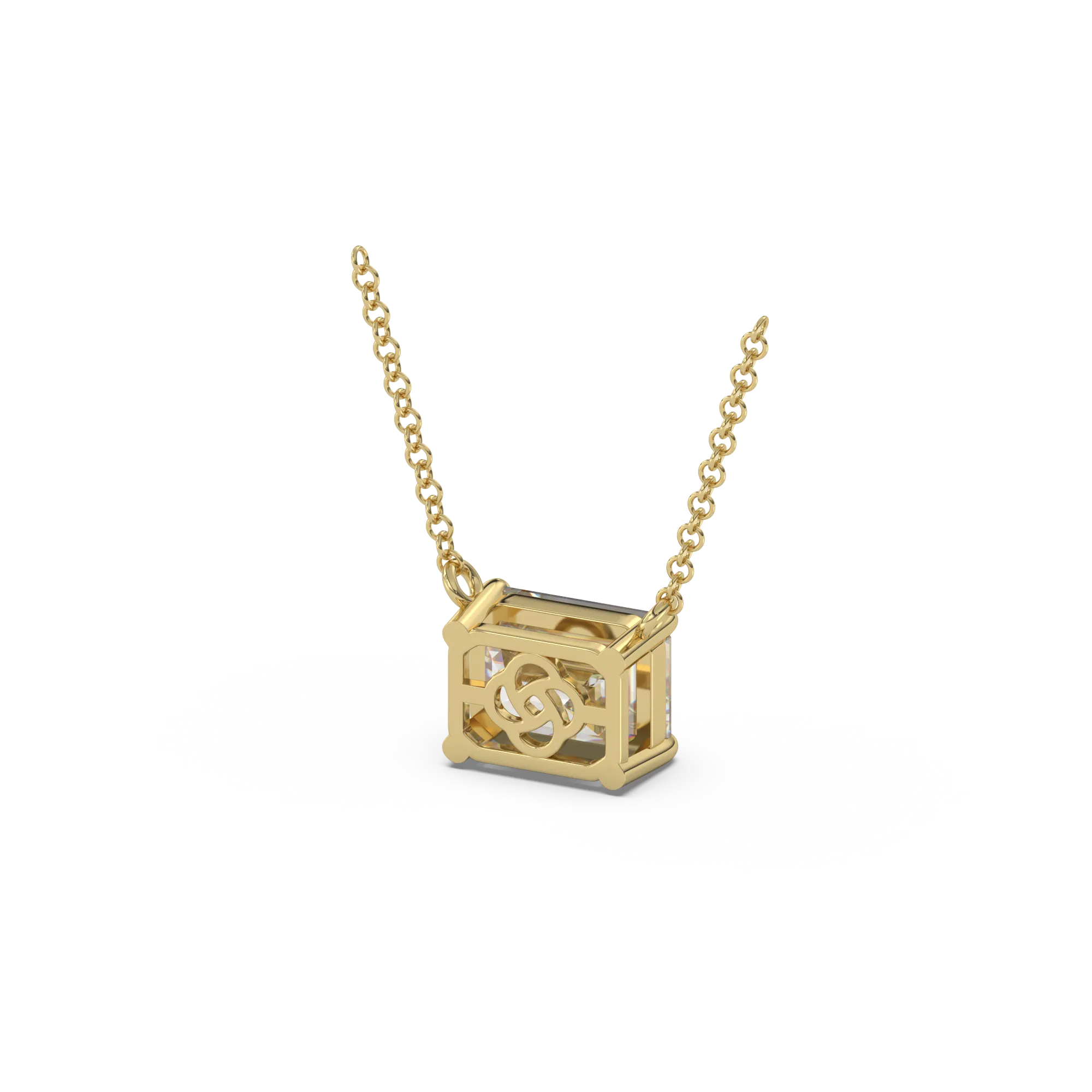Classica 2.00 CT VVS1 Emerald Cut Moissanite Necklace
