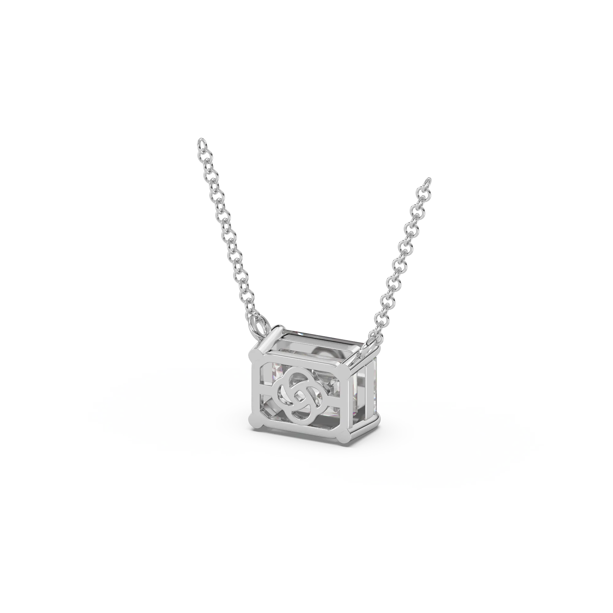 Classica 2.00 CT VVS1 Emerald Cut Moissanite Necklace