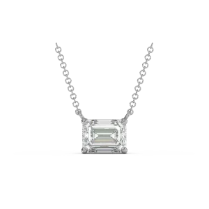 Classica 2.00 CT VVS1 Emerald Cut Moissanite Necklace