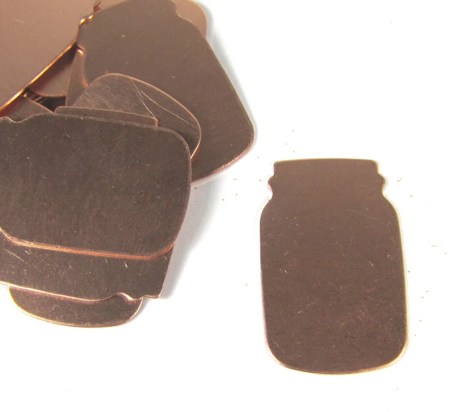 Copper Mason Jar, 5/8 inch x 1 inch, 24 gauge, 15 pack ,stamping bridesmaid pendants
