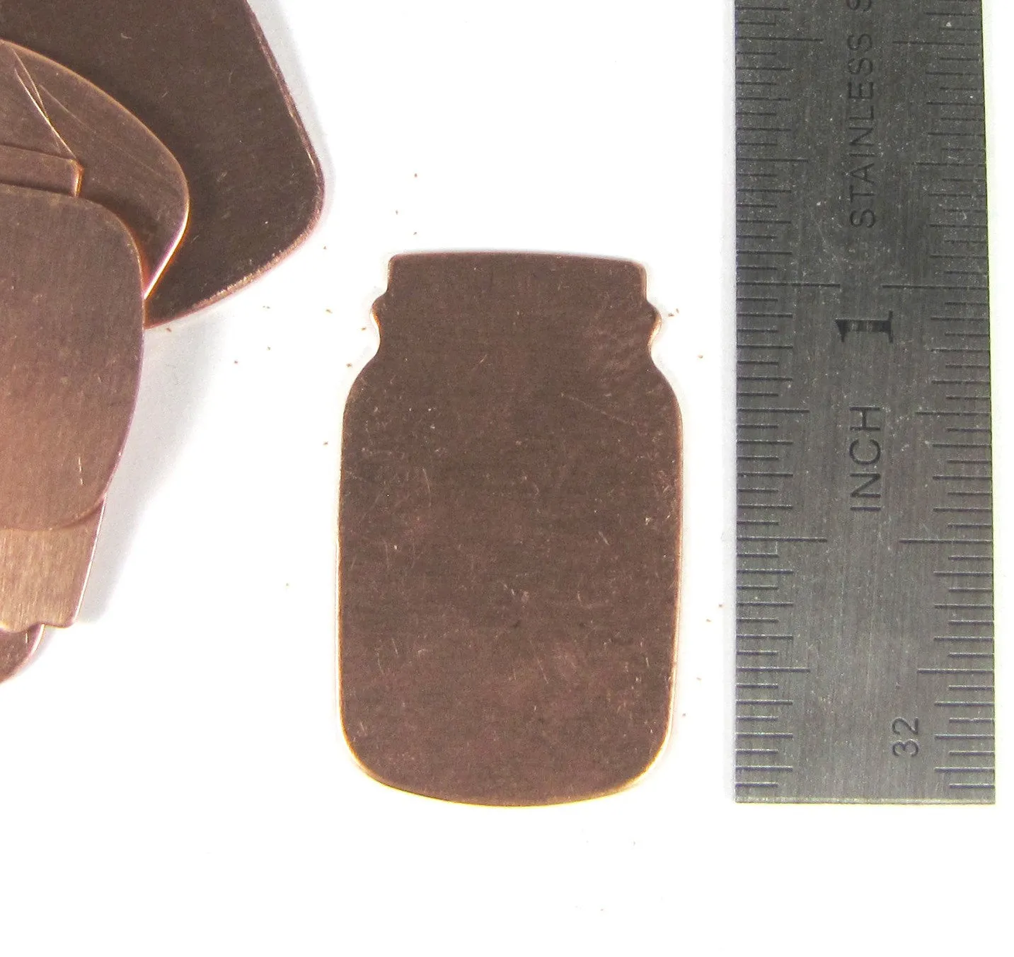 Copper Mason Jar, 5/8 inch x 1 inch, 24 gauge, 15 pack ,stamping bridesmaid pendants