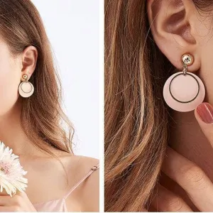 Created Diamond Stylish Round Earrings