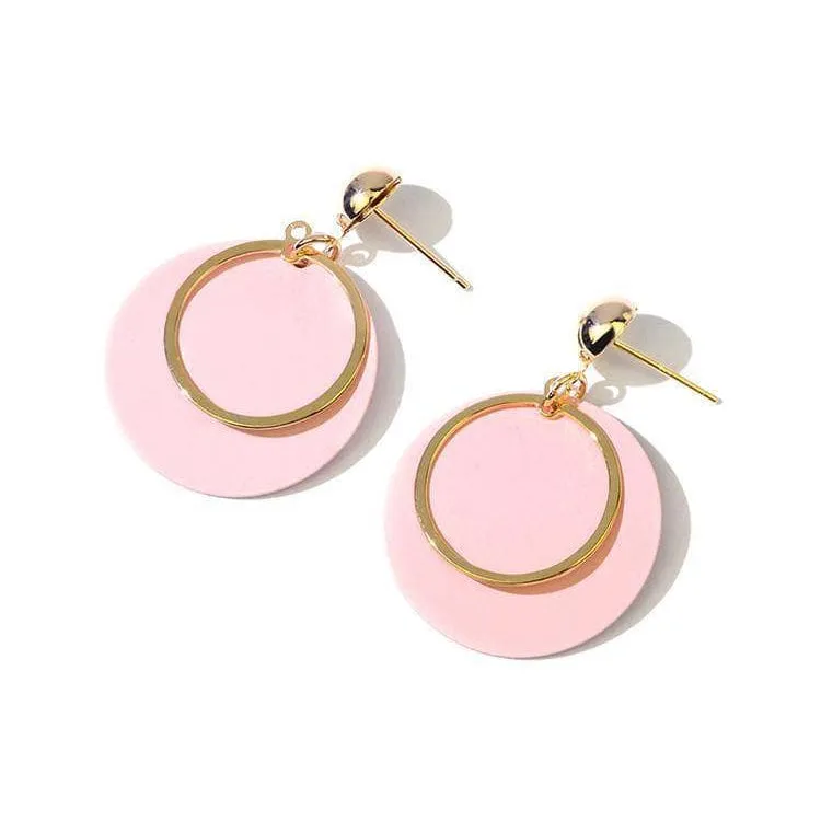 Created Diamond Stylish Round Earrings
