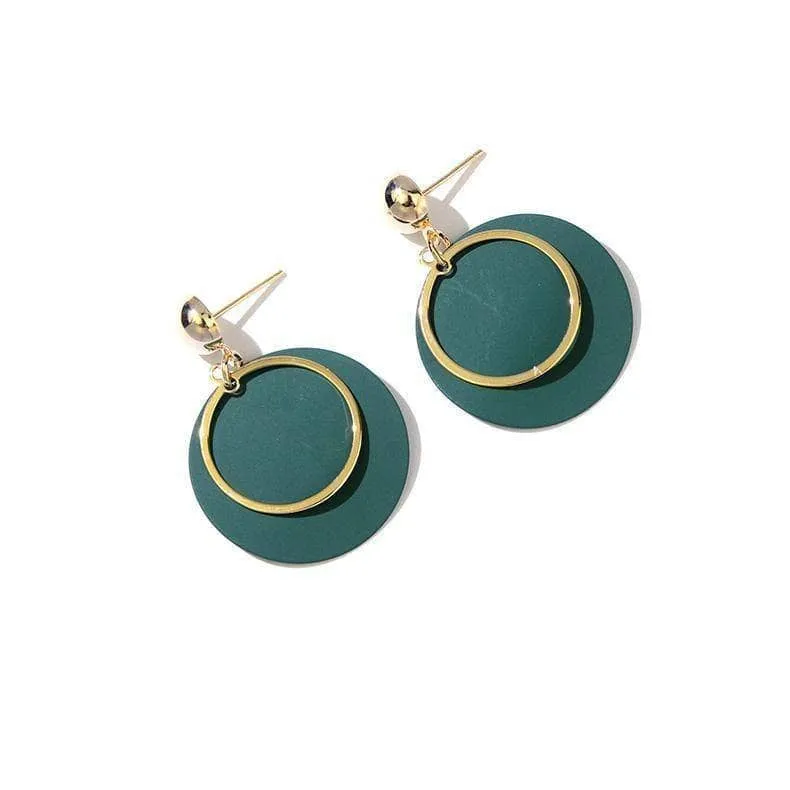 Created Diamond Stylish Round Earrings