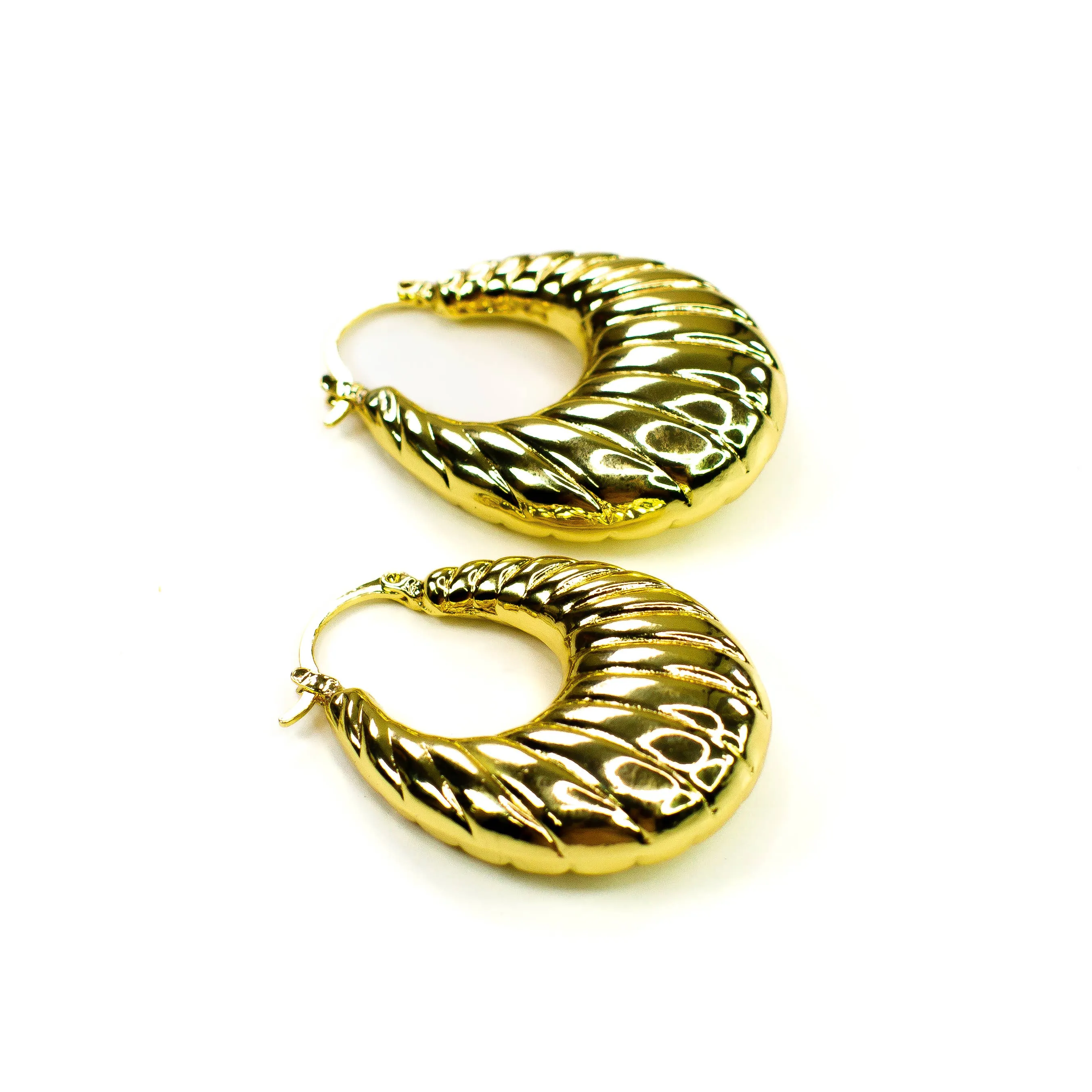 Crescent Large Hoop Earrings