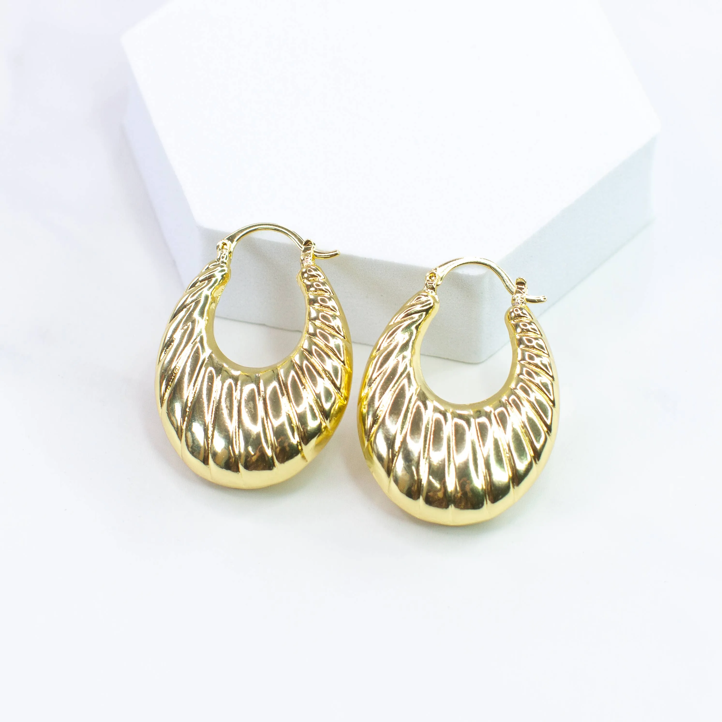 Crescent Large Hoop Earrings