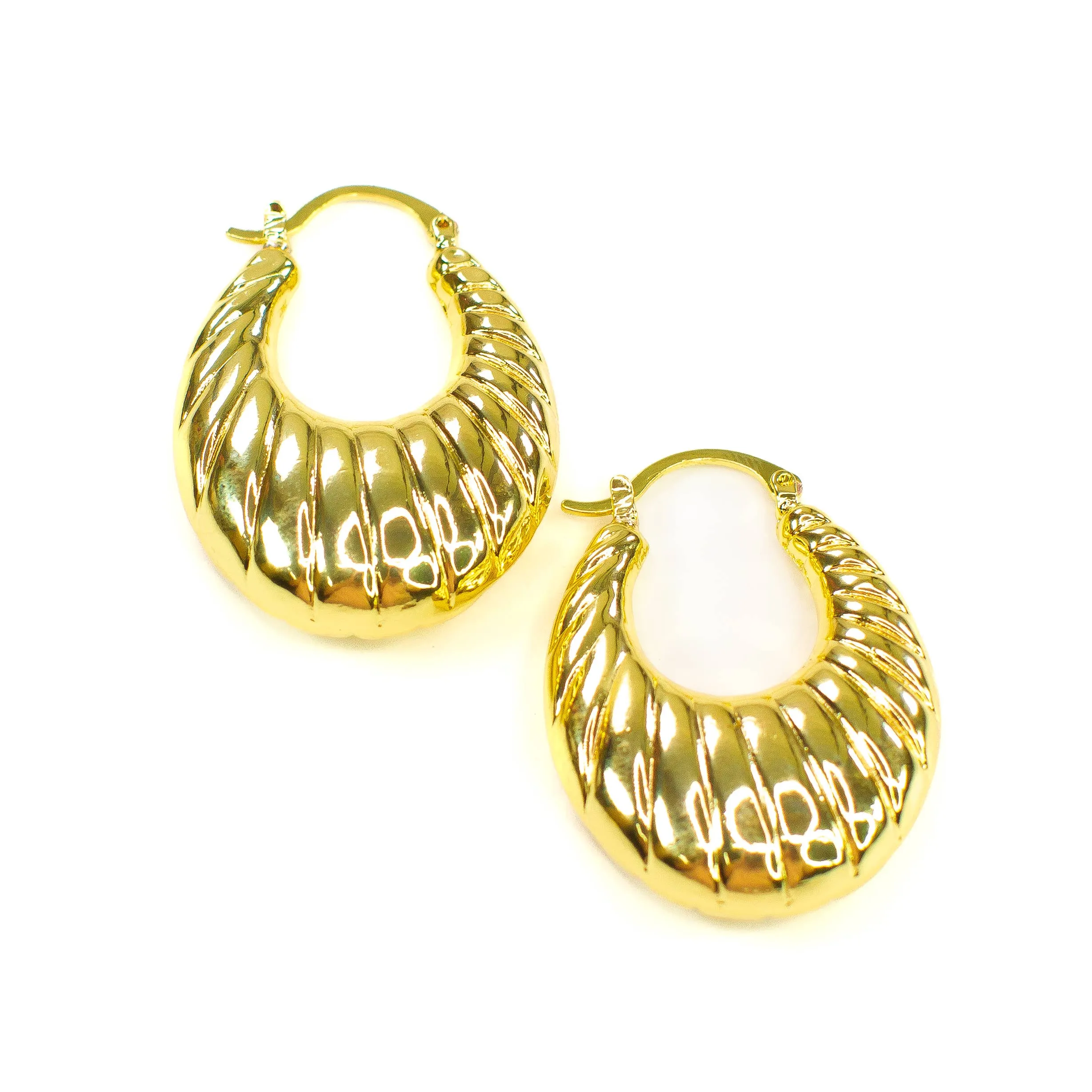 Crescent Large Hoop Earrings