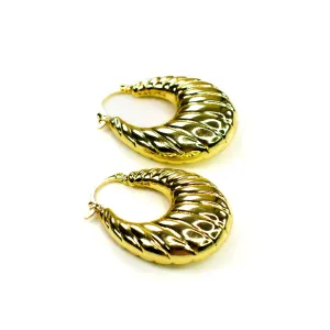 Crescent Large Hoop Earrings