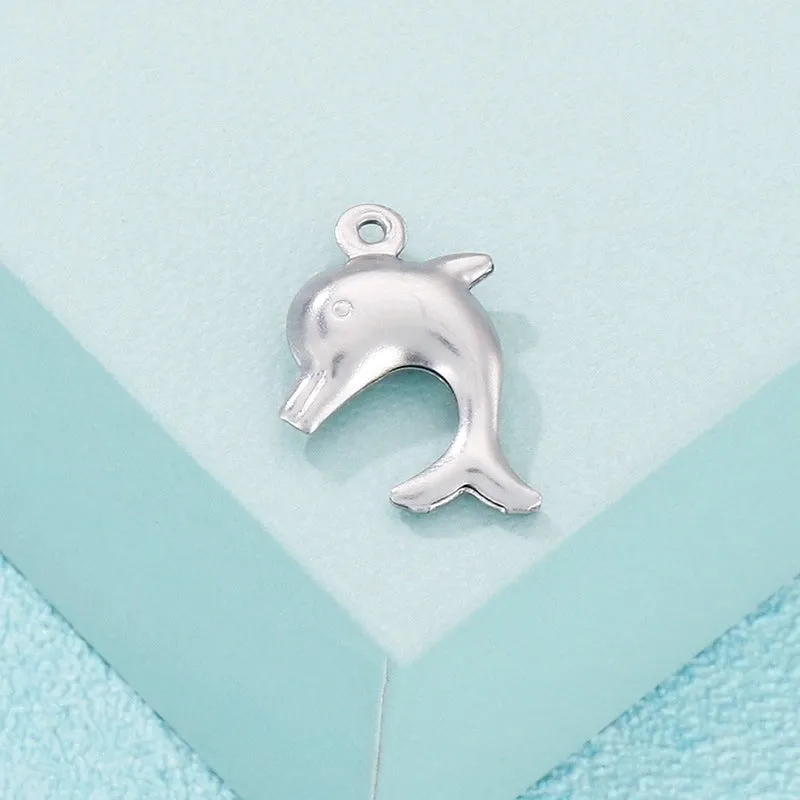 Cute Dolphin Stainless Steel Jewelry Accessories