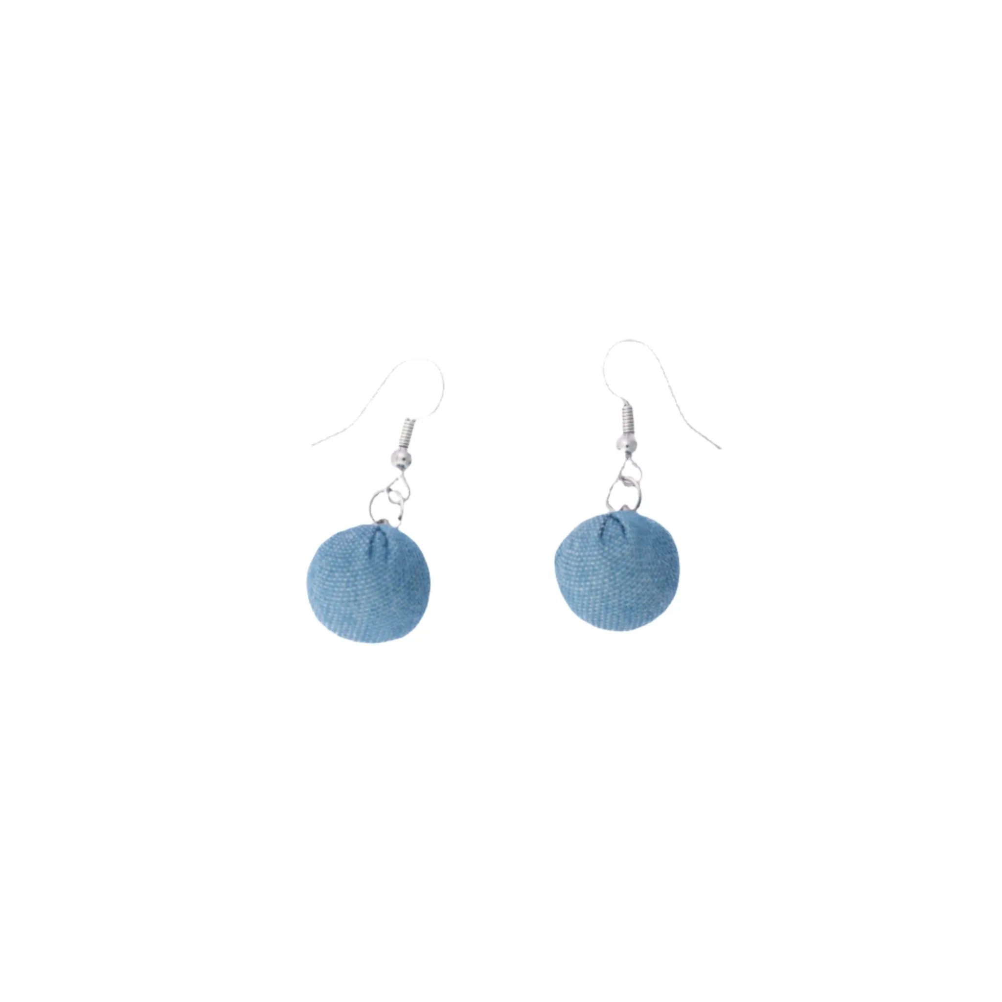Denim Globe Earrings - 2 Colors