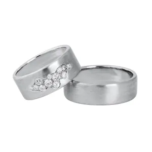 Diamond on Diamond 14 kt white gold rings