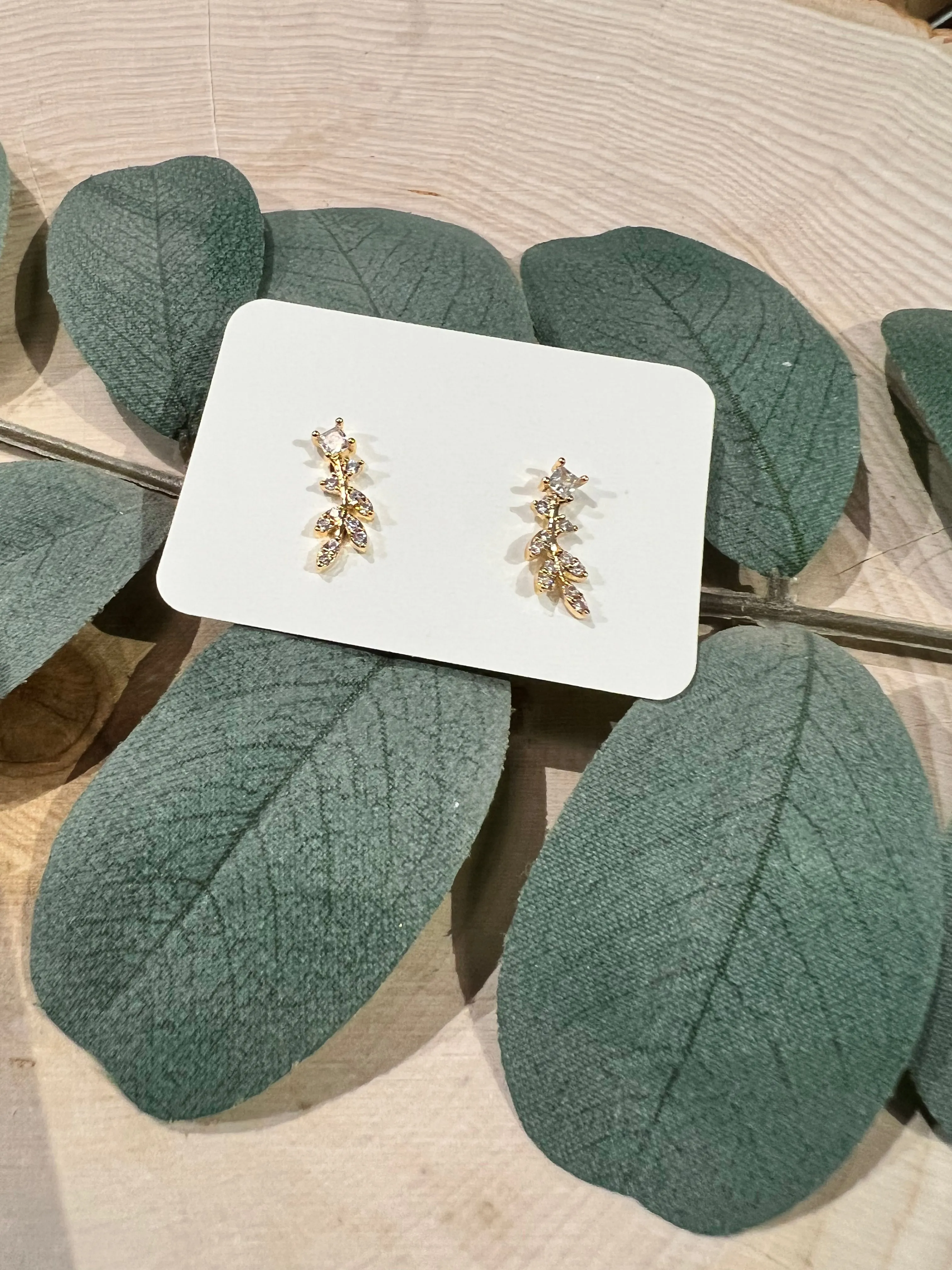 Diamond Vine Studs