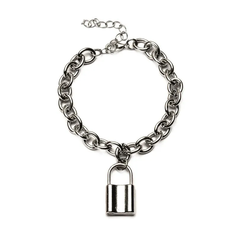 Double Chain Hollow Cross Pendant Stainless Steel Bracelet Fashion