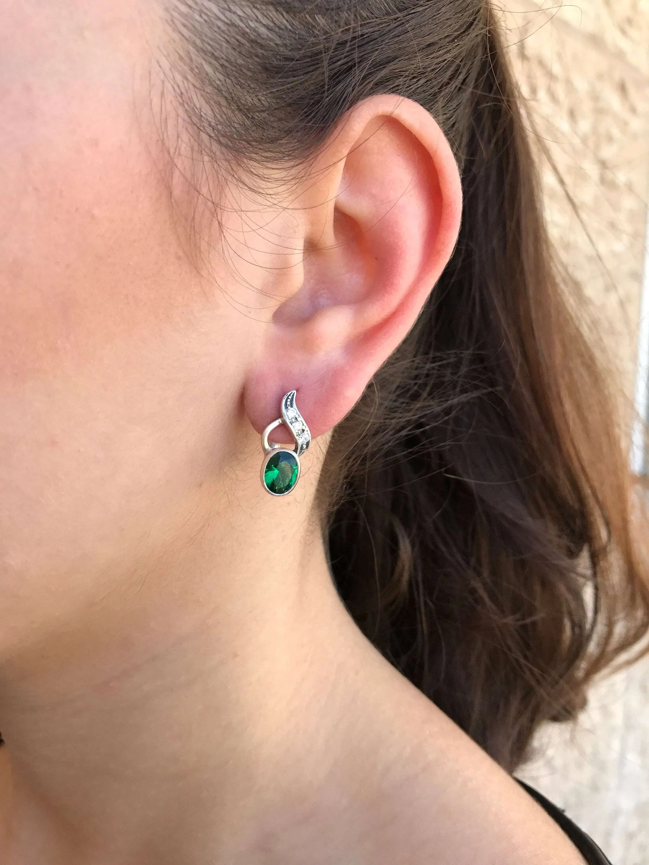 Drop Sapphire Earrings - Classy Blue Earrings - Unique Vintage Earrings