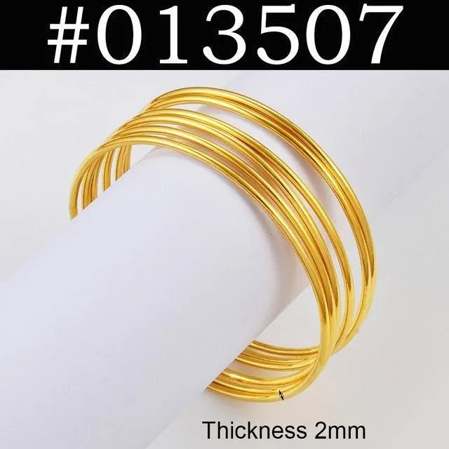 Dubai Gold Plated Bracelets 6pcs Set