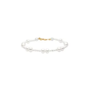Eden 14K Gold Bracelet w. White Pearls
