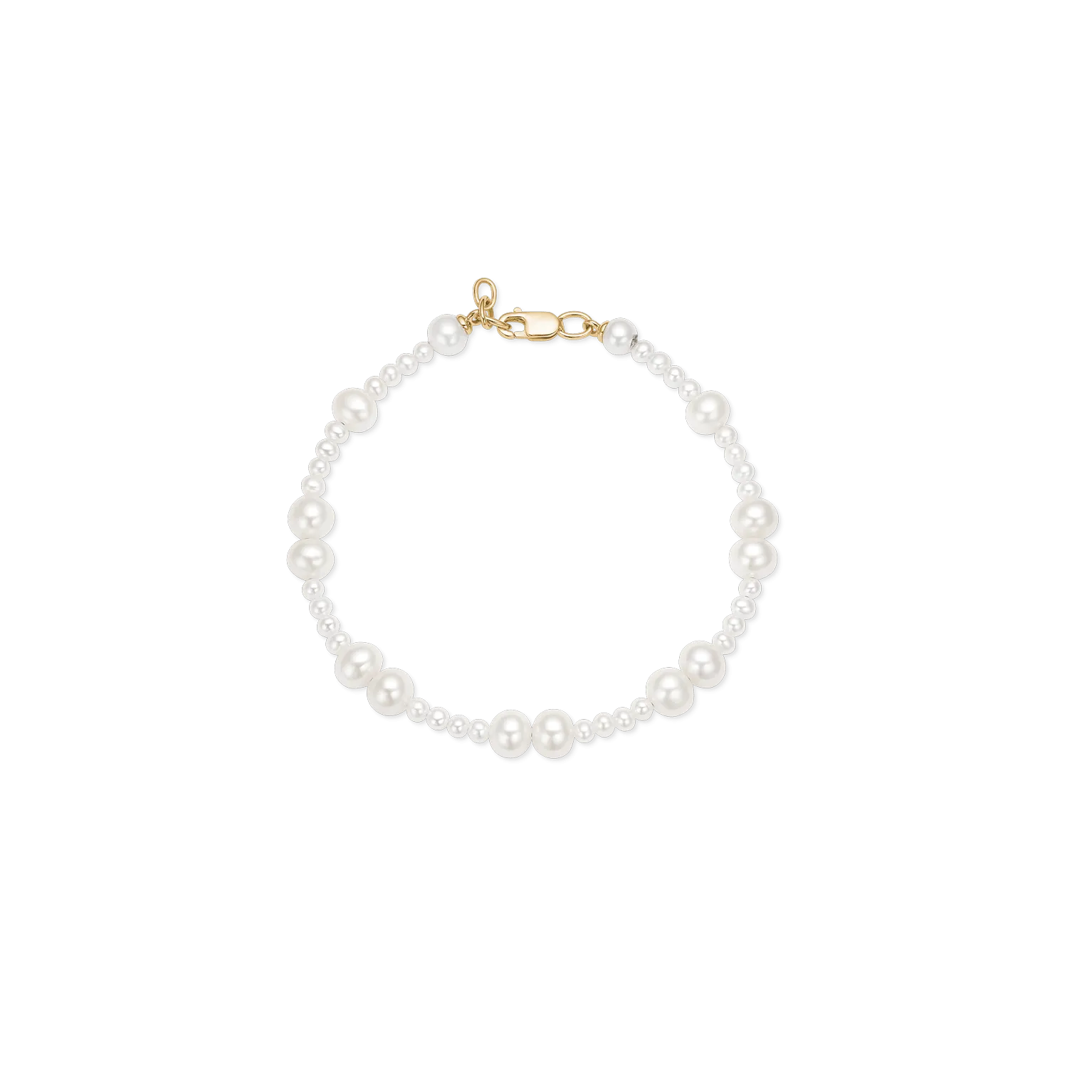 Eden 14K Gold Bracelet w. White Pearls
