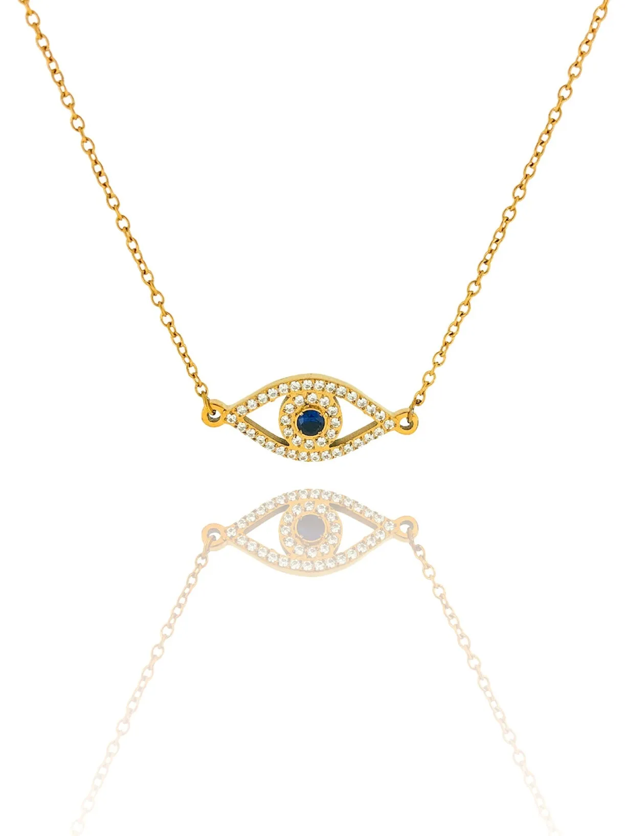 Evil Eye Necklace | 18k Gold Plated