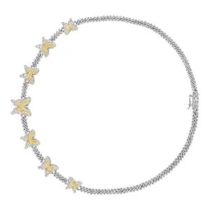 Exquisite 10KT Gold 4.09CTW Diamond Necklace: Timeless Elegance