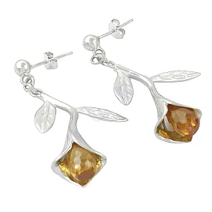 Fabulous Zirconia Gemstone Silver Earrings - Stylish & Elegant Jewelry