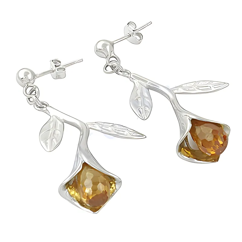 Fabulous Zirconia Gemstone Silver Earrings - Stylish & Elegant Jewelry