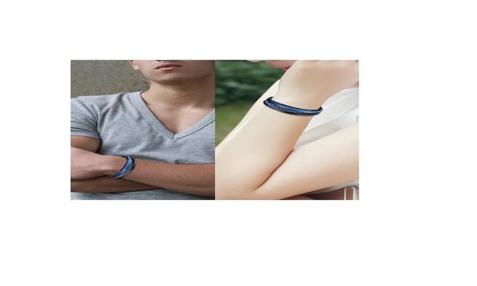 Fashion Blue Multilayer Leather Bracelet For Unisex