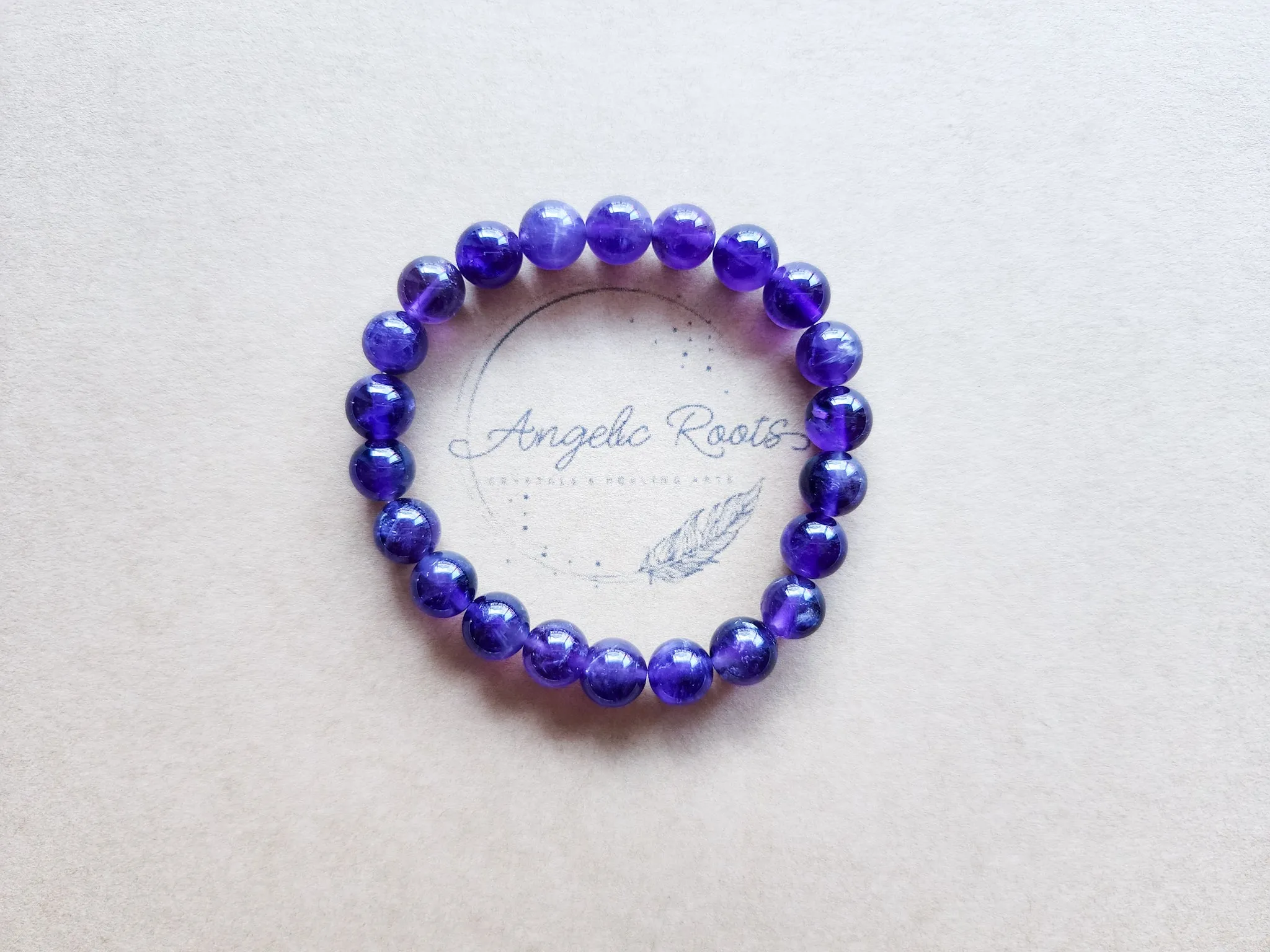 February Bracelet Stack || Cave Amethyst & Moonstone Beaded Bracelet || Reiki Infused
